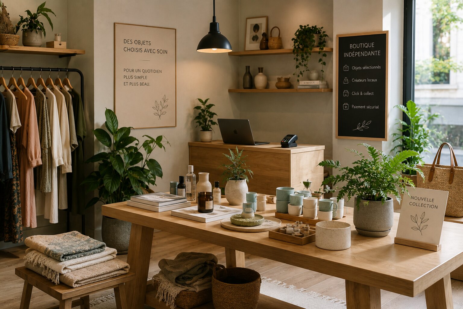 Illustration : site d’une boutique indépendante.
