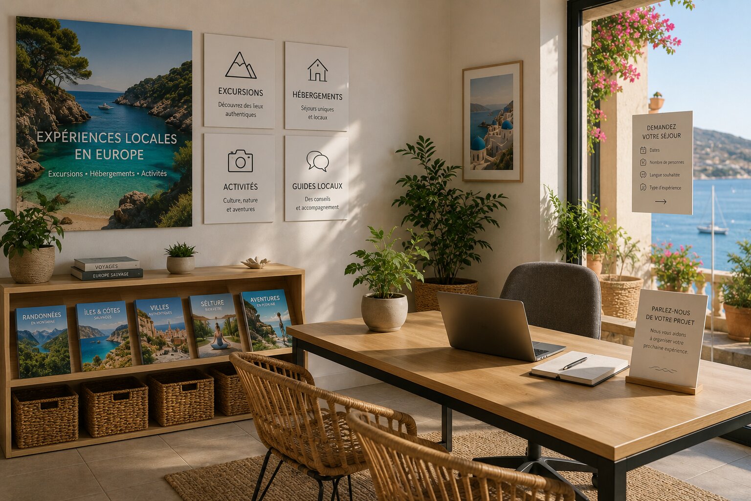 Illustration : site d’une micro-agence touristique.